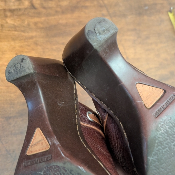 Born Women's Dark Brown Leather Slip-On Clogs Size 8 - Picture 10 of 10